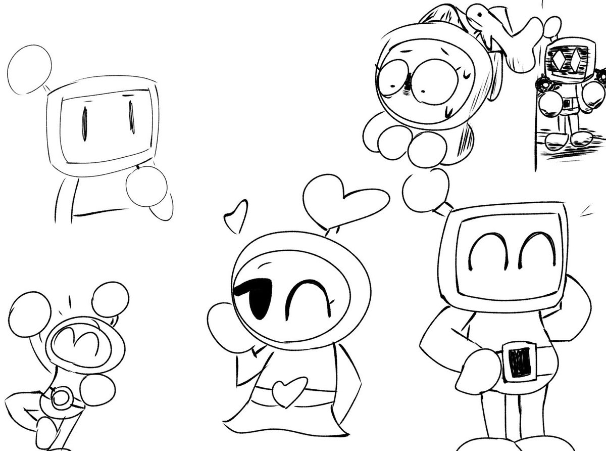 OhDreidel's tweet photo. Thinking abt those designs at like 5am smh
#Bomberman https://t.co/X8XuuOeXPX