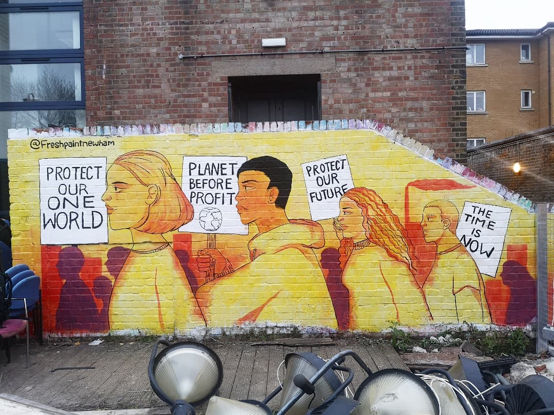 FreshPaintNHM's tweet photo. A little update as we go into the Christmas hols and the new year - as part of the Fresh Paint project @stour.studios allocated a wall space for Artist @adajusic to create a mural at the end of the summer, which is now complete! https://t.co/bA24o4sy2x