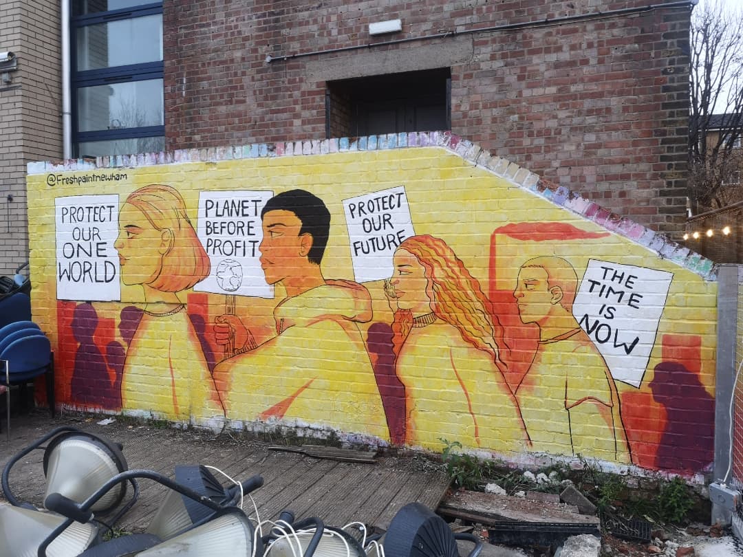 FreshPaintNHM's tweet photo. A little update as we go into the Christmas hols and the new year - as part of the Fresh Paint project @stour.studios allocated a wall space for Artist @adajusic to create a mural at the end of the summer, which is now complete! https://t.co/bA24o4sy2x