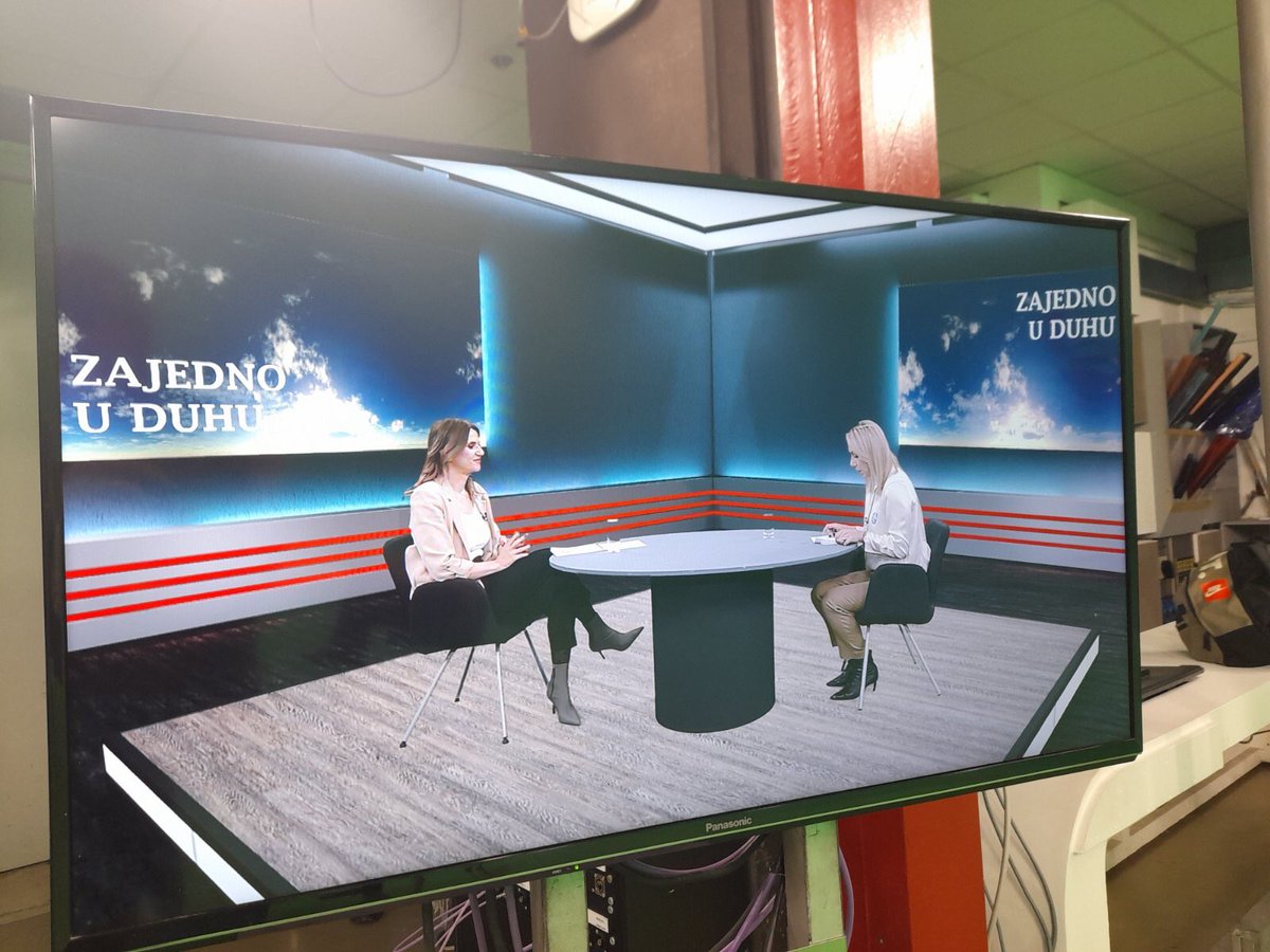 PRO_Buducnost's tweet photo. Naša Majda Behrem Stojanov je u subotu gostovala u emisij “Zajedno u duhu” na programu HRT1, gdje je imala priliku razgovarati o izgradnji mira, povjerenja i o regionalnoj suradnji. 
#reconciliation #peacebuilding #HRT https://t.co/Fdb3sSPQ8s