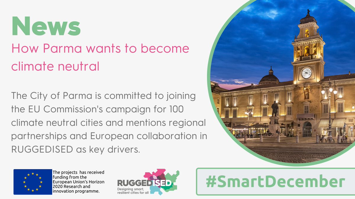 Ruggedised's tweet photo. Parma has high ambitions for its #sustainable agenda and is moving ahead with several initiatives💚
Read the article about how Parma is pushing for #ClimateNeutrality (in 🇮🇹) here: https://t.co/vLhfD7BnPN
#EUSmartCities #SmartDecember https://t.co/YXo5KgKYQf