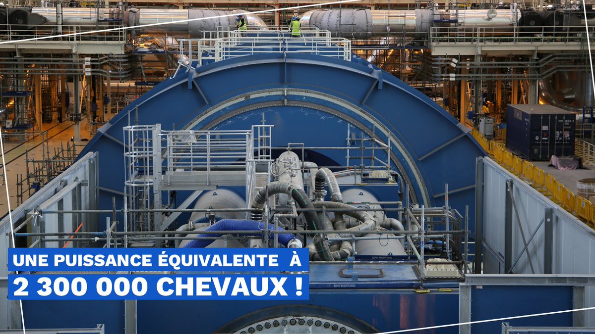 EDFEPR's tweet photo. 🔎#LeSaviezVous ? La puissance de l'#alternateur présent dans la salle des machines de l'#EPR #Flamanville est équivalente à 2️⃣ 3️⃣0️⃣0️⃣ 0️⃣0️⃣0️⃣ chevaux🐎C'est ce composant qui permettra de transformer l'énergie mécanique en énergie électrique⚡️ https://t.co/6mEUvhLDe0