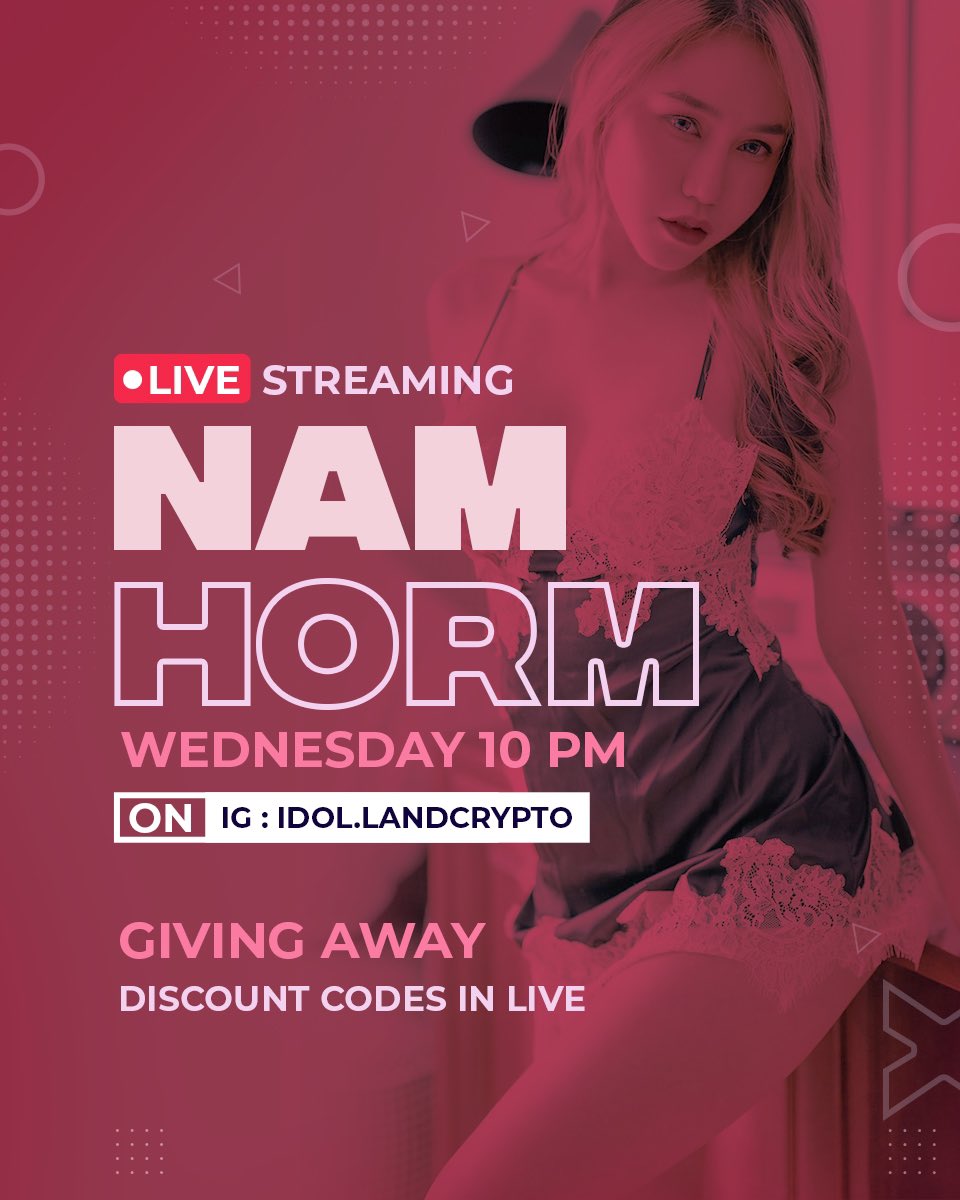 IdolLandCrypto's tweet photo. 👋🏻 Hello Our fan! 
this 22th Wednesday 10 PM  Wellcome to spacial livestream by our sexy creator “ Namhorm “ 
✨ we got surprise for you on live ! 
only on IG: https://t.co/bMAk37HXKi 
and Telegram: https://t.co/oeBgsMez8e
see you !

 #IDOLLAND $idol #Crypto #idol #sexy #asiagirl https://t.co/UKfMTr18Tz
