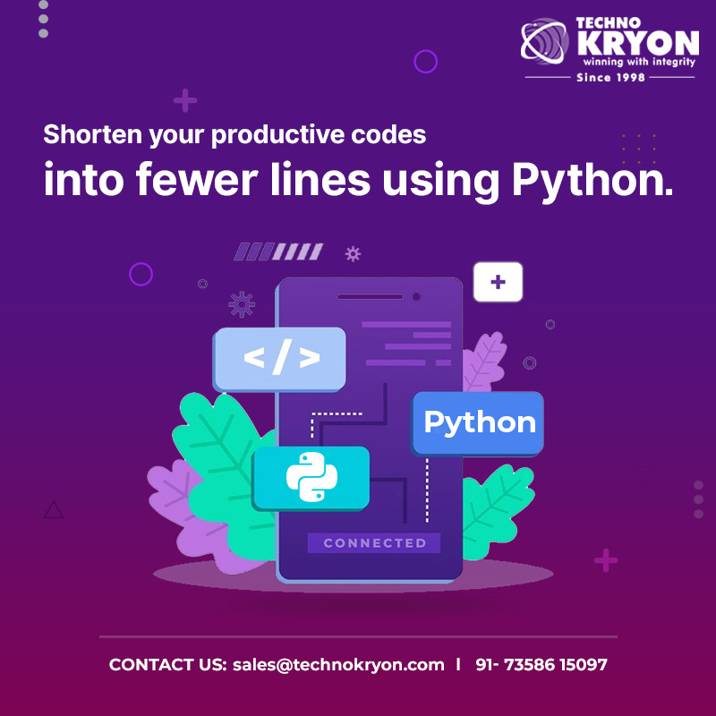 technokryon's tweet image. Shorten your productive codes into fewer lines using Python.
Get More Information technokryon.com/hire-python-de…
#HirepythonDevelopers #PythonProgrammersIndia #HirepythonProgrammers #Technokryon