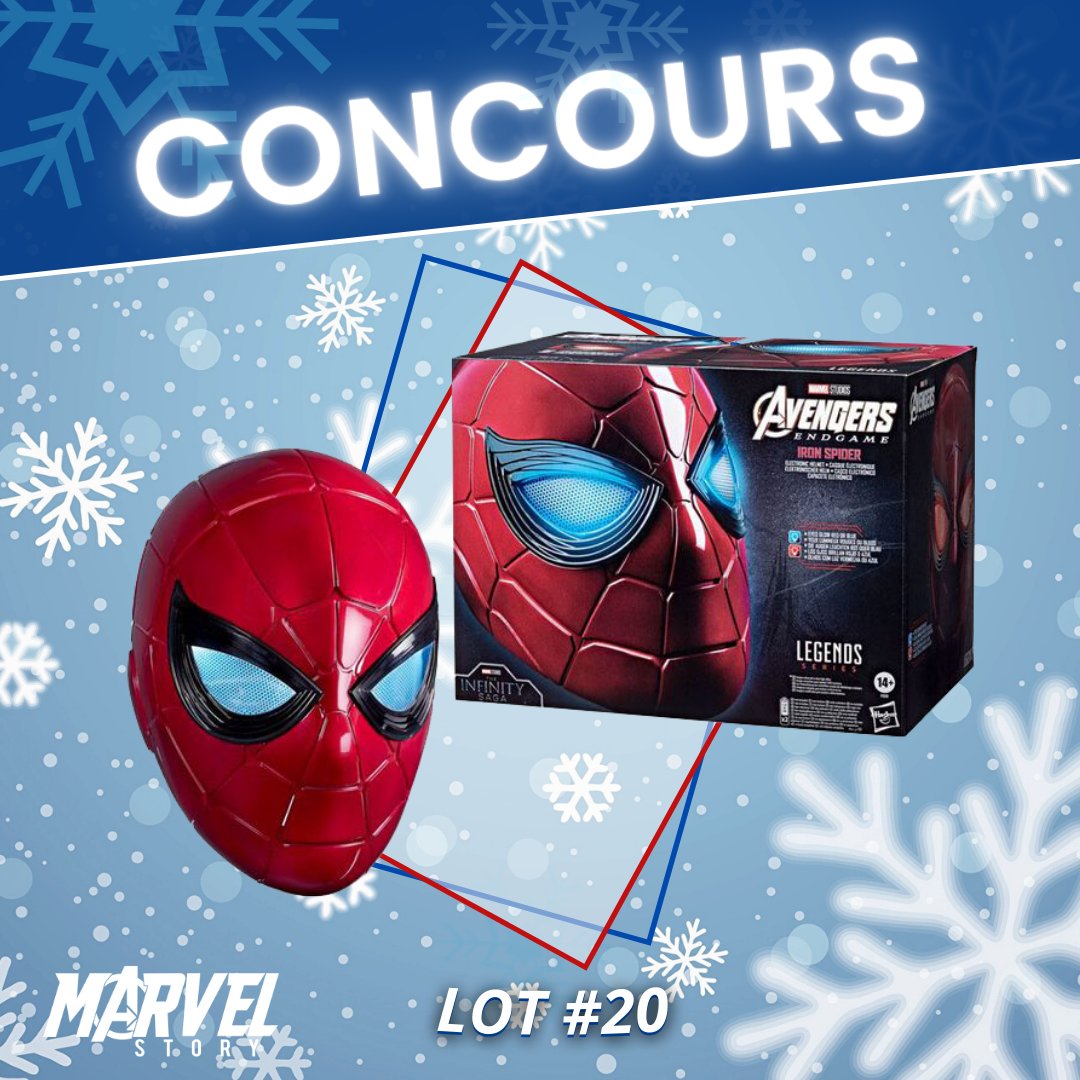 MarvelStory_'s tweet photo. 🎁 CONCOURS #20 🎁 

Tentez de remporter un casque Iron Spider de la gamme Legends Series de Hasbro d'une valeur de 115€ ! 
👉 https://t.co/aAd82lcWxK

✅ Retweetez ce tweet
✅ Suivez @MarvelStory_ &amp; @Fnac
 
Tirage au sort mercredi 22 décembre ! 

#SpiderManNoWayHome #SpiderMan https://t.co/kvEvadT02B