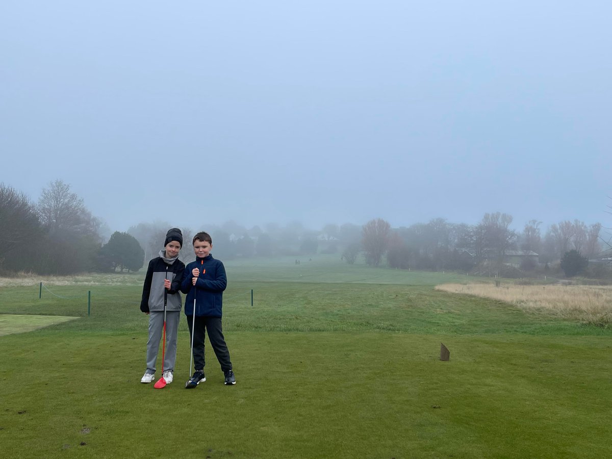 CaldyGolfClub's tweet photo. These two won 2&amp;1 in a friendly fog #Match against the #Oldies on Sunday! We have public drop-in #JuniorLessons at 10am Saturdays for £10 #CaldyGolfClub #CGC #Golfing #Golf #JuniorGolf #FutureOfGolf #EnglandGolf #CaldyProud #WeAreCaldy #CaldyGolfClubJuniors #GolfKids #FutureStars https://t.co/oPyGYdXGeM