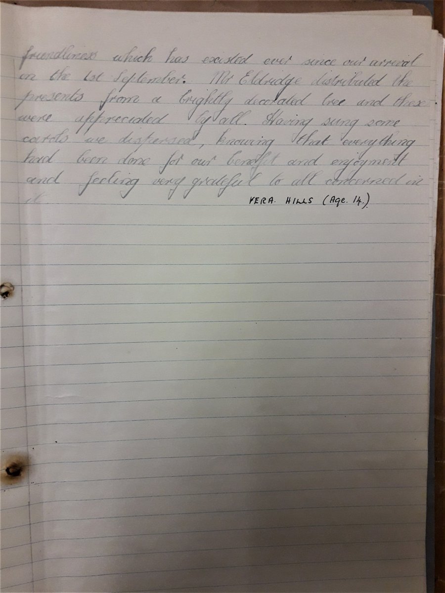 On the 20th day of advent we're going back to the 1940s. Specifically, the lives of evacuees in Sapperton. Here is an extract from a 'magazine', a compilation of drawings and articles written by evacuees describing their experiences. 

Ref: D14013/3