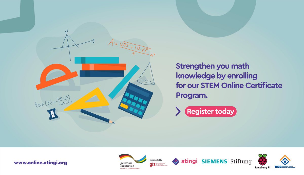 Strengthen you math knowledge by enrolling for our #STEM Online Certificate Program.

online.atingi.org/course/view.ph…

#atingiRwanda #LearnConnectAct