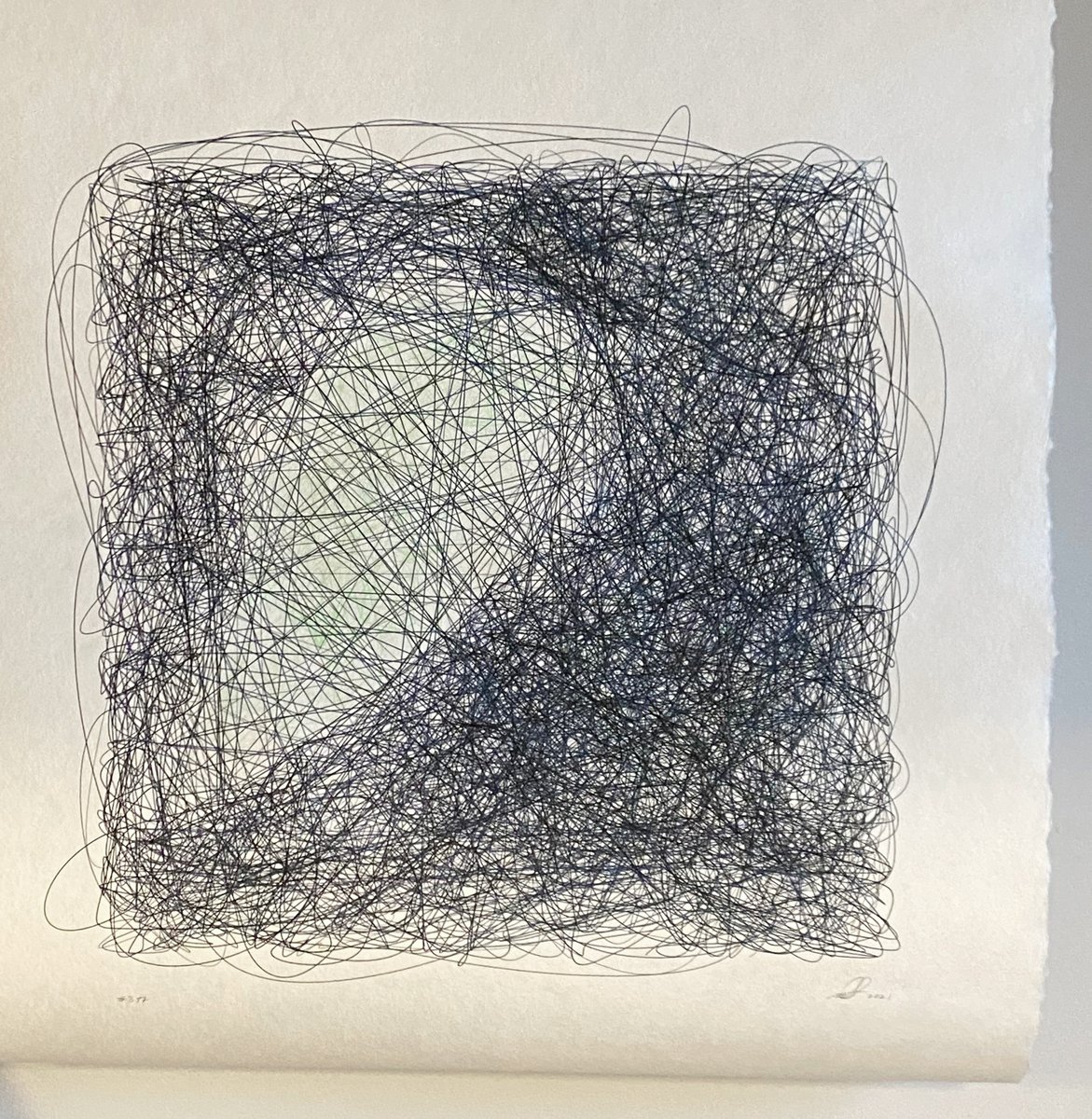culius's tweet photo. GM! Print of my Scribbled Boundaries by William Tan just arrived! It is such beautiful, and the print quality and paper is the best! Can't wait to get it framed and put on the wall! This is the way to do it @weileeyum @artblocks_io  💎 https://t.co/r7ISKiCnWQ