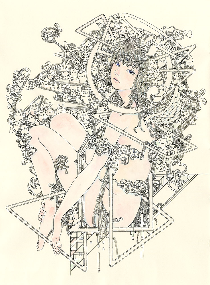 「[ 共存 ]

久しぶりのペン画。何年か前に描きかけていたものをようやく完成させ」|木村智博のイラスト