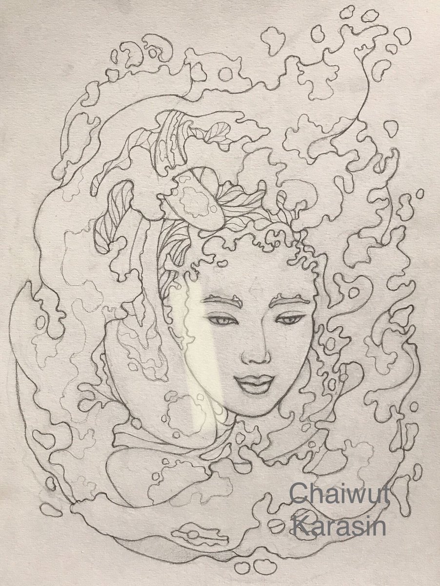 Tok_Chaiwut's tweet image. งานชิ้นใหม่ เตรียมลงสี ฝากด้วยครับ My new Art NFT (sketch)