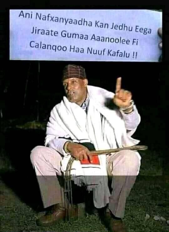 g_qaaccessa's tweet photo. Ulfaadhuu abba gadda yeroo kee oromoon ulfaata kabajama ture kabajnii oromumma isiin haa qaqqabu warra ufiin bonna nuu bonsitaan!!!! https://t.co/uYnbMDJk8j
