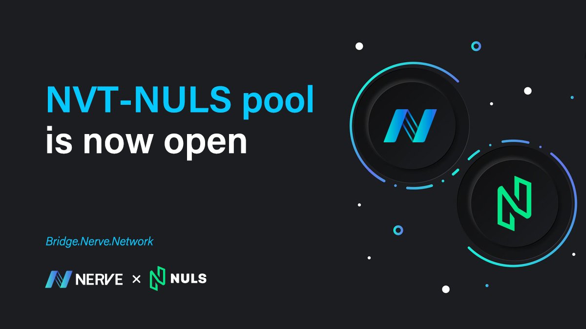 nerve_network's tweet photo. 🥰We appreciated all #liquidity providers and now we are giving back with high #Staking rewards🥳
Stake #NVT-#NULS LP to earn $NVT, 70% #APR😛

1⃣Get LP on👉https://t.co/IUtrFnVUUK using #NaboxWallet 
2⃣Stake LP on👉 https://t.co/vYKbOlRLlU to start earning! 🌝 

#NerveNetwork https://t.co/FcfN5dhoIY