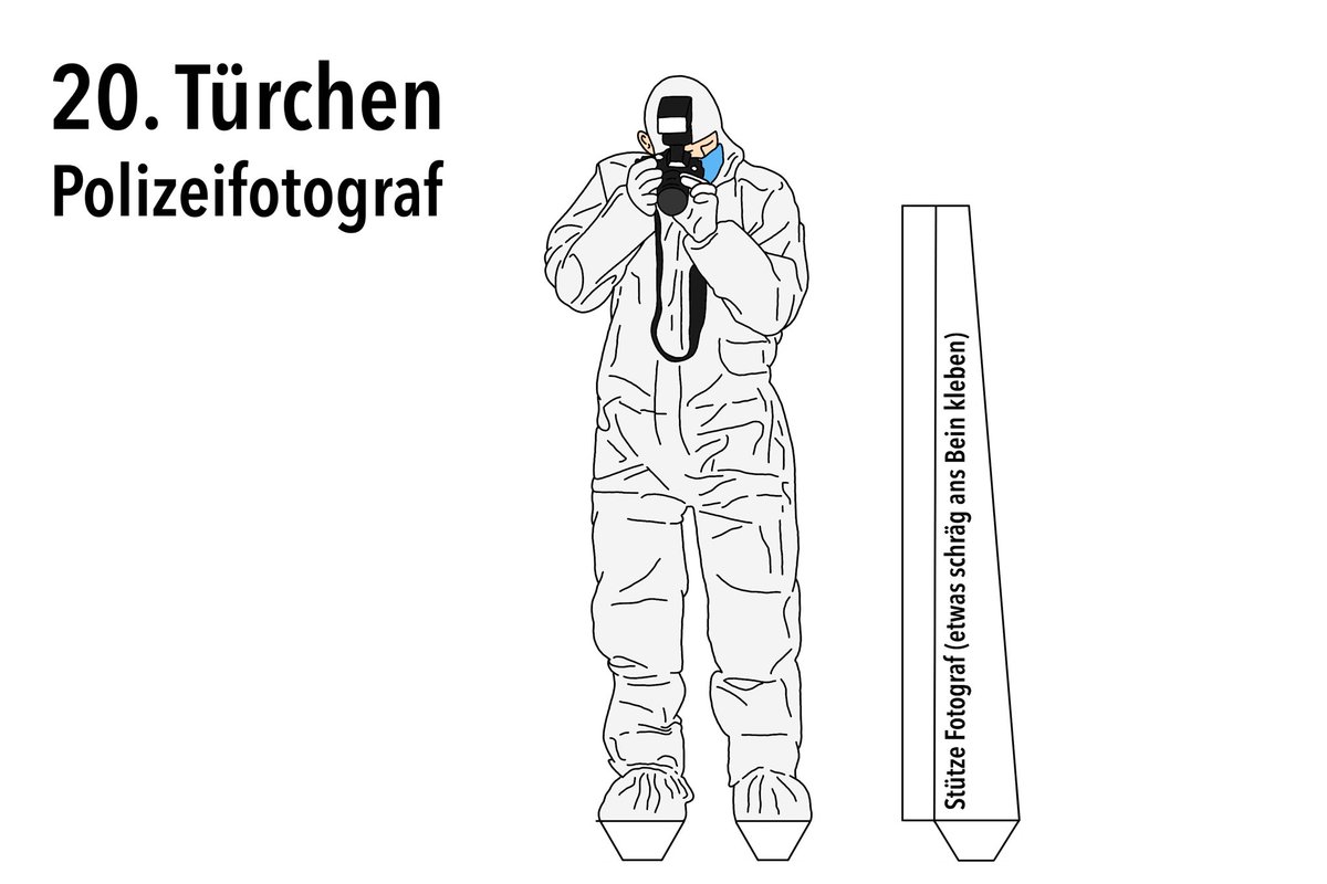 tatortwelt's tweet photo. Tatortwelt-#Adventskalender: Bastelt Euch Euren eigenen #Tatort!

Türchen 20: Der Fotograf nimmt die Arbeit auf!

In Word einsetzen und Größe anpassen!

Bessere Qualität gewünscht? Schickt eine DM mit Mailadresse.

#advent #weihnachten #polizei #stuttgart @PP_Stuttgart https://t.co/UI0PGr61zu