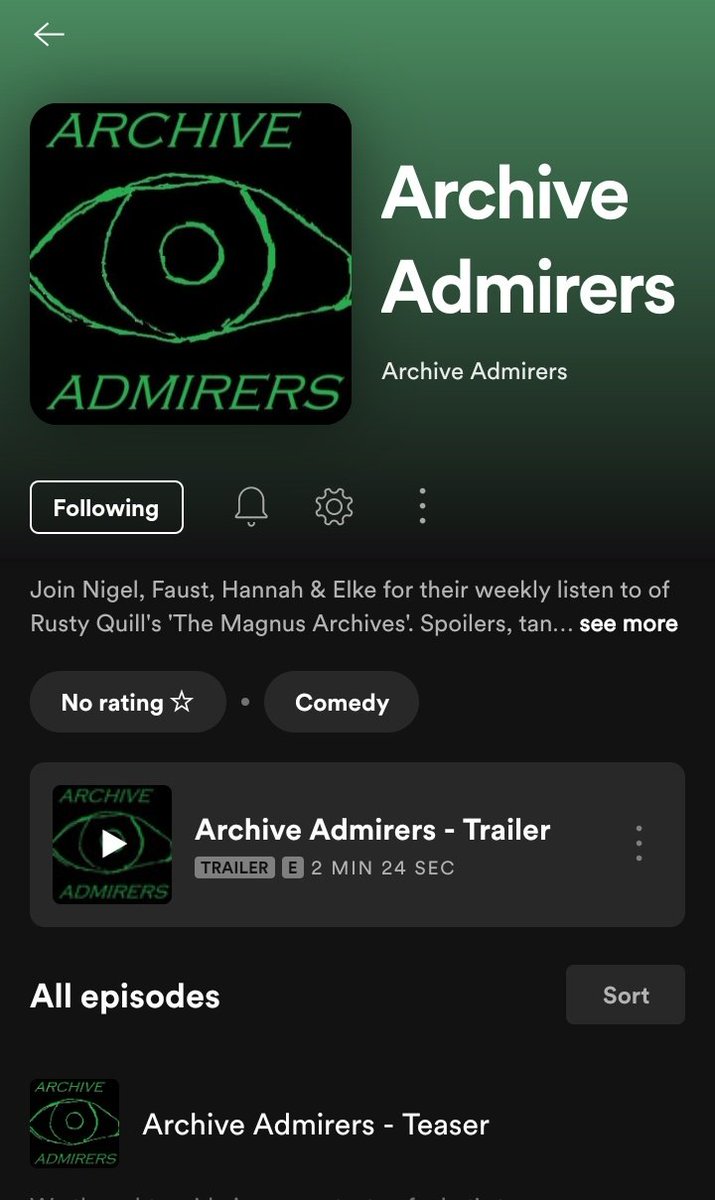 AdmirersArchive's tweet photo. Did you know you can now rate podcasts on Spotify? You might have to update the app or wait slightly for the feature to become available, but we'd greatly appreciate it - if you listen to our show on Spotify - if you'd leave Archive Admirers a review. It'd really help us out!
💚 https://t.co/qUM5dan5pd