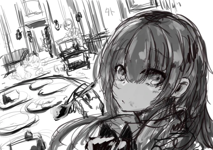 課題のラフがどんどん増えていく... 