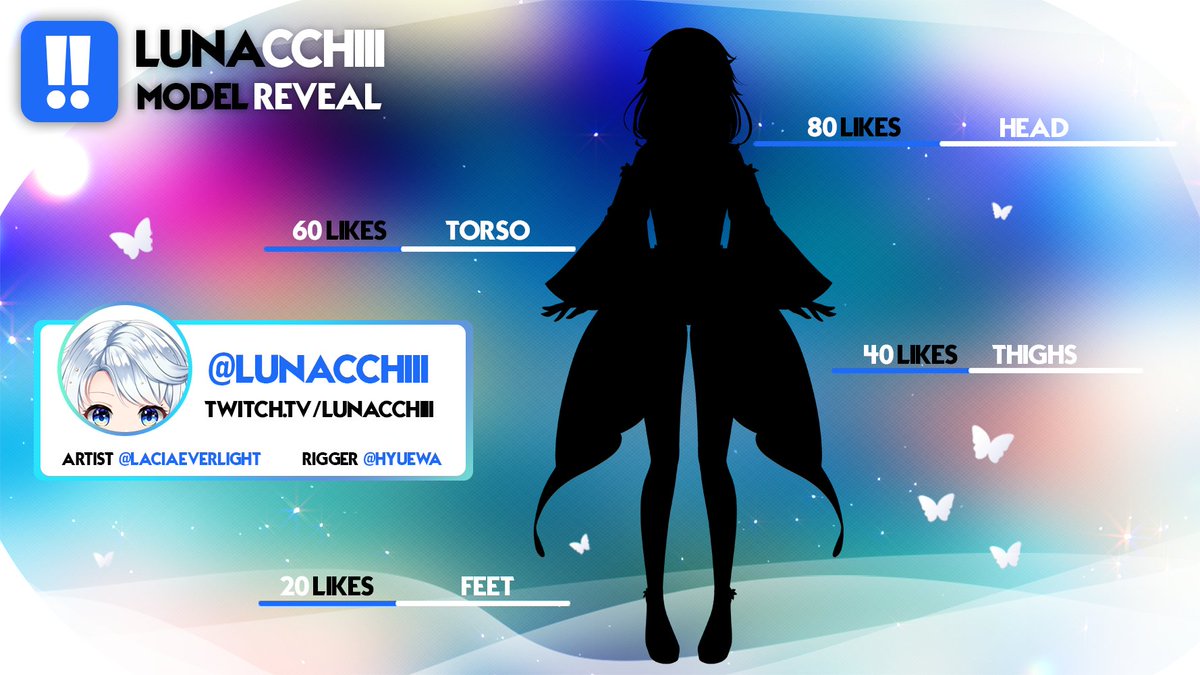 The time has come! Model reveal!!! Lunacchiii is so excited to show my full model!!!

Thank you to Mama @/LaciaEverlight for helping me with the Teaser Graphics as well!!!

#ENVtubers #VTuberUprising