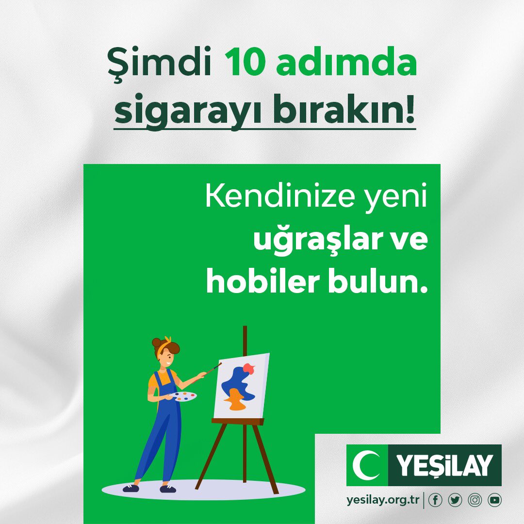 10 adımda sigarayı bırakın, iyi ve sağlıklı yaşama hemen başlayın! 🚭 

👉 yedam.org.tr
📞 115

#Yeşilay #YEDAM #Sigara #SigaraBağımlılığı