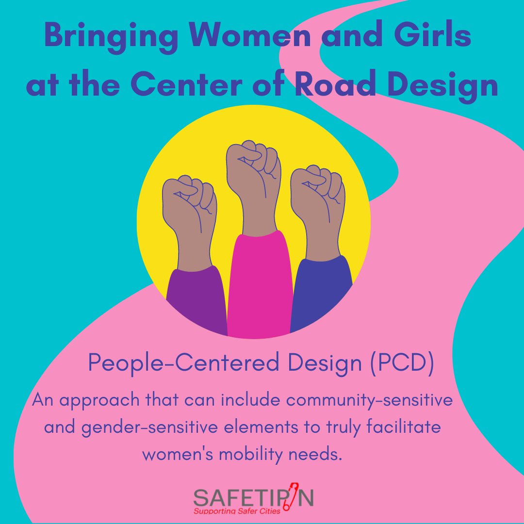 safetipin_'s tweet photo. People-centered design is a design approach that brings women and girls at the center of road design.
This can include community-sensitive and gender-sensitive elements to truly facilitate women's mobility needs.
#mysafetipin #equitablecities #Mobility https://t.co/hXaMJaMGHc