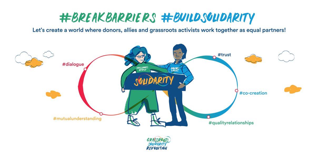 #InternationalHumanSolidarityDay is the perfect opportunity to remind donors/allies to #buildsolidarity with grassroots activists.🤲
 
⚠️Solidarity goes beyond giving money!
Activists want alliances based on mutual trust, understanding, dialogue, care, co-creation &amp; action.💪