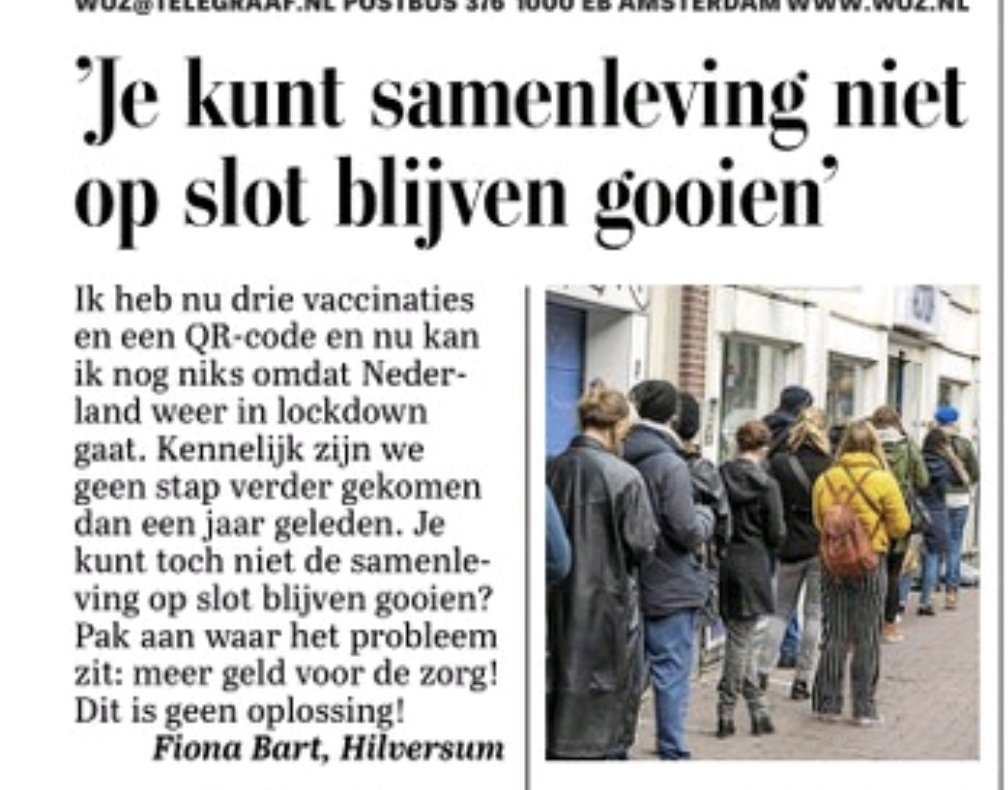 Eens! - Helaas heeft Kaag1 besloten om fors te bezuinigen op de zorg. En dan te bedenken dat er 73 miljard euro naar zinloze klimaatwaanzin gaat.