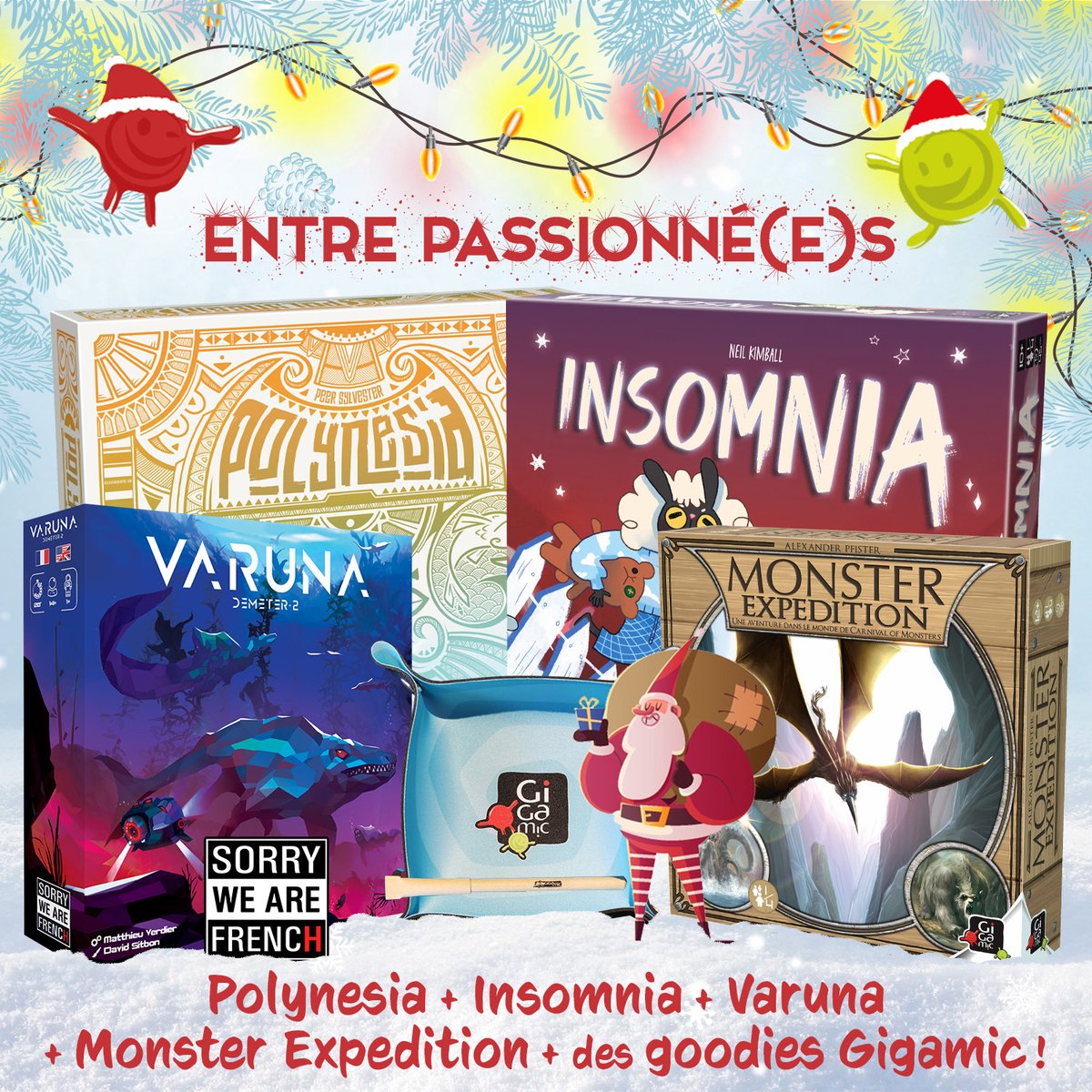 Gigamic's tweet photo. 🎁S4 - Gigalendrier de Noël🎄

Voici la 4ème et dernière case de ce Gigalendrier 2021 spécial 30 ans !
Et c'est pas moins de 4 #j2s qu'on vous propose ! Joyeux Noël 🎅

Pour participer :
➡️ Follow @Gigamic et @srywearefr
➡️ RT ce tweet avant le 02/01/22 minuit
Résultats le 04/01 https://t.co/RecQROaLDo