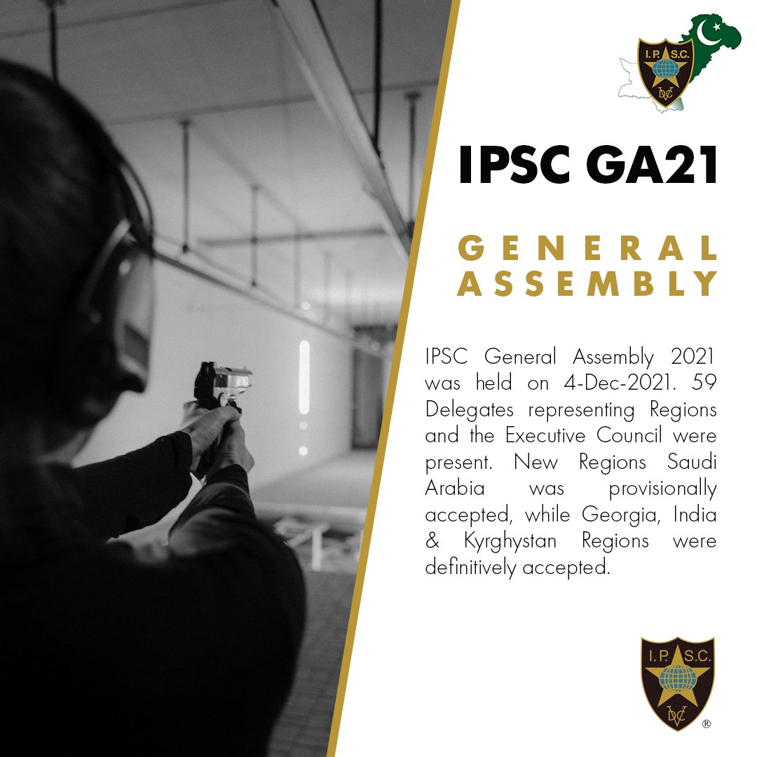 IPSCPk's tweet image. IPSC General Assembly 2021 (Virtual)

#ipsc #uspsa #ipscyouth #IPSCPakistan #ipscshooting #practicalshooting #shootingsports #SportsShooter #MISIA #GAISF #AIMS #IPSCWorld