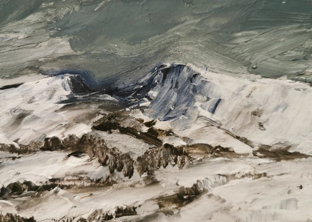 Rhigos Mountain and Pen y fan
5x7 "
acrylic 
£85
available on etsy