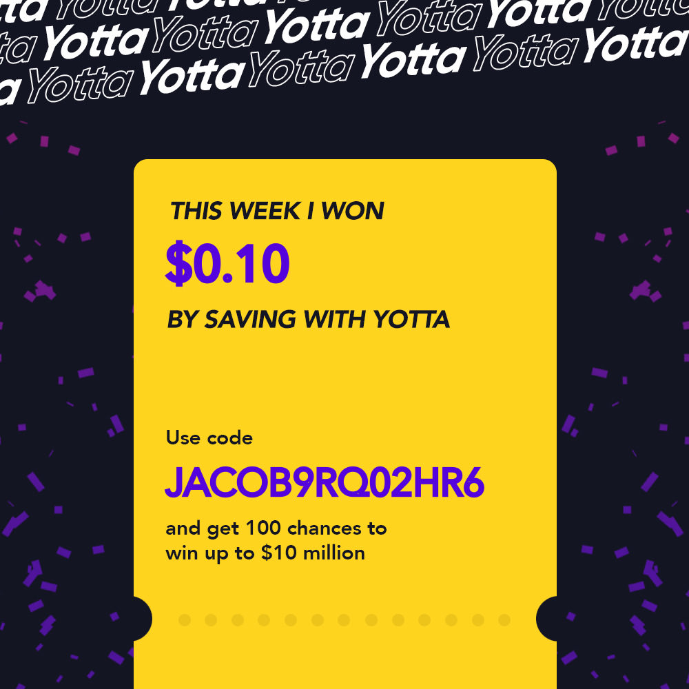UriahJake's tweet photo. Join Yotta with my invite code JACOB9RQ02HR6 and we'll both get 100 tickets! https://t.co/9Bod49HclO