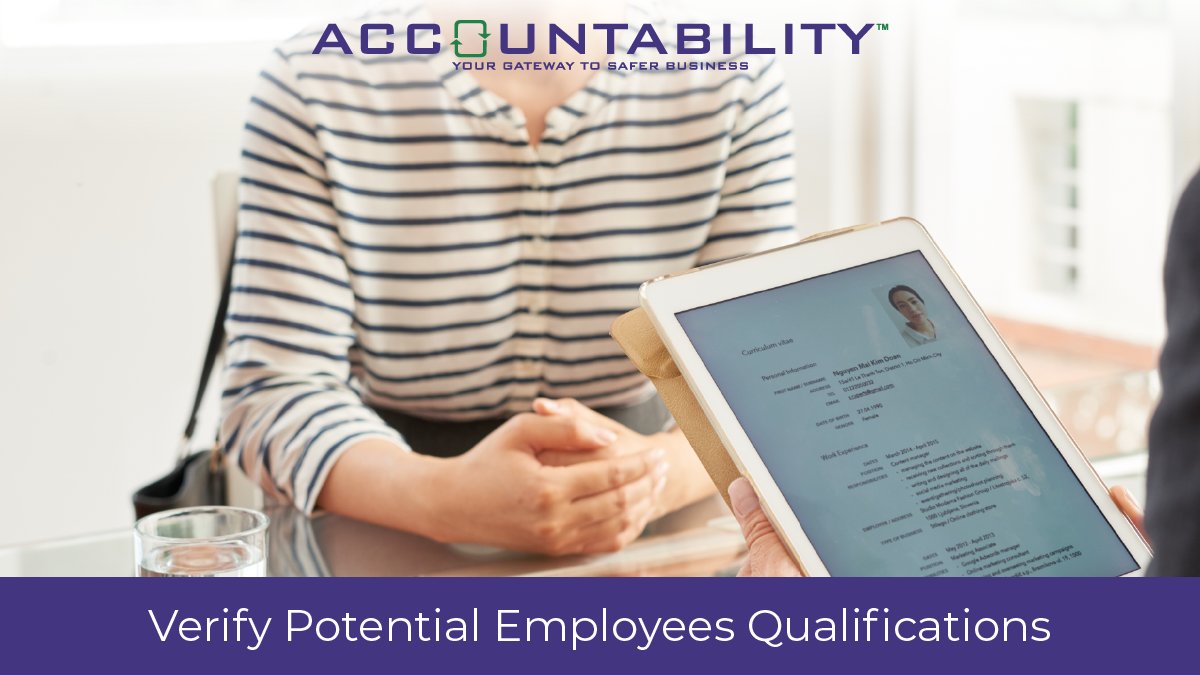 AccyGroup's tweet photo. If a CV looks too good to be true, it just might be.
Don’t get stuck with an employee who ‘fakes it until he/she makes it’. Accountability Members can verify the information presented by a prospective employee by way of our Qualifications Verifications.

https://t.co/W1srGsaawk https://t.co/yFkS1cuJTo