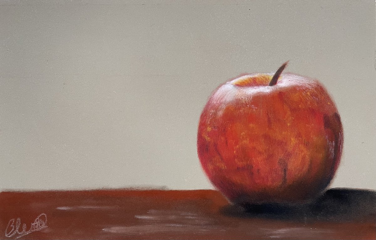 BLuGround13's tweet photo. Let's chew on some apples to get a healthy start to the new year! ^^ #pastel #art #realism https://t.co/LKtjTbd82C