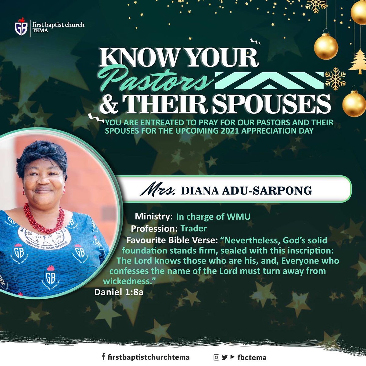 fbctema's tweet photo. Know your Pastors and their spouses! Rev and Mrs Adu-Sarpong! The music family!! https://t.co/b2mYaSEWuD
