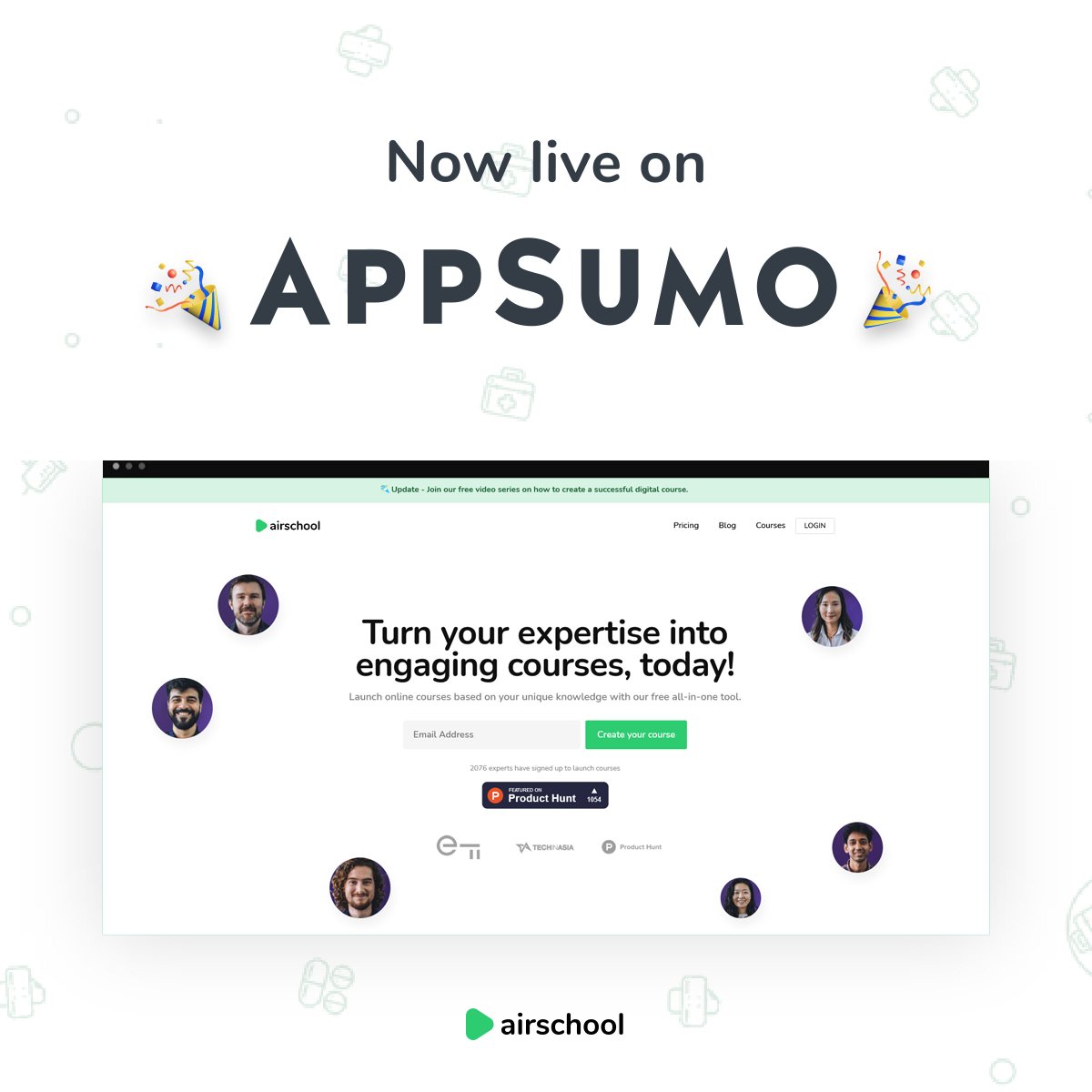airschoolonline's tweet photo. We’re on AppSumo as of today, with some of the coolest deals around, and we wanted you to be the first to hear about it. Access here: https://t.co/toSWnLQ0zR 

#appsumo #holidaydeals #airschool https://t.co/EWBXe6ende