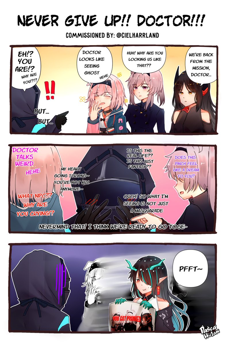 Never Give Up!! Doctor!!
Commissioned by @cielharrland
---
#明日方舟 #アークナイツ #명일방주 #Arknights
Thanks for the commission ✨✌️