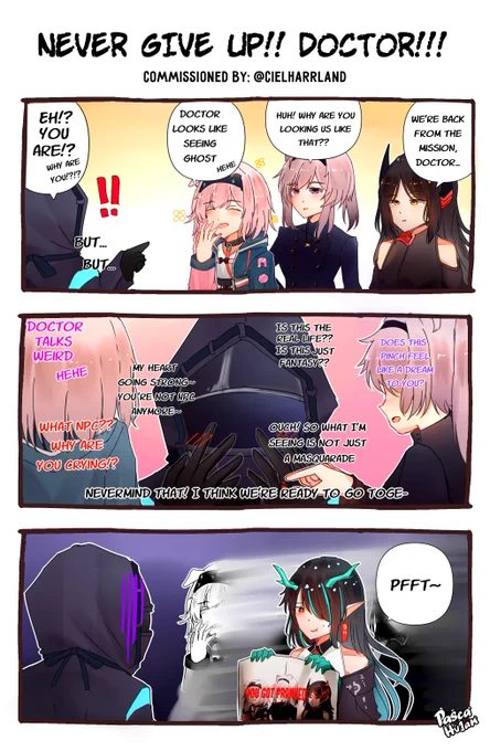 Never Give Up!! Doctor!!
Commissioned by @cielharrland
---
#明日方舟 #アークナイツ #명일방주 #Arknights

Thanks for the commission ✨✌️ 