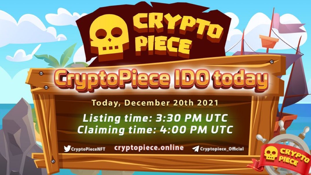 Dankest55's tweet photo. @CryptoPieceNFT is the IDO on @launchzoneann and will be listed on #LZSwap on Dec 20, 2021 

Keep track of the time it takes to receive the value token $Belly from @CryptoPieceNFT 

 ✅Listing time: 3:30 PM UTC 

 ✅Claim time: 4 PM UTC

$LZ $Belly #Cryptopiece 
#LaunchZone https://t.co/b720Wf2GT8