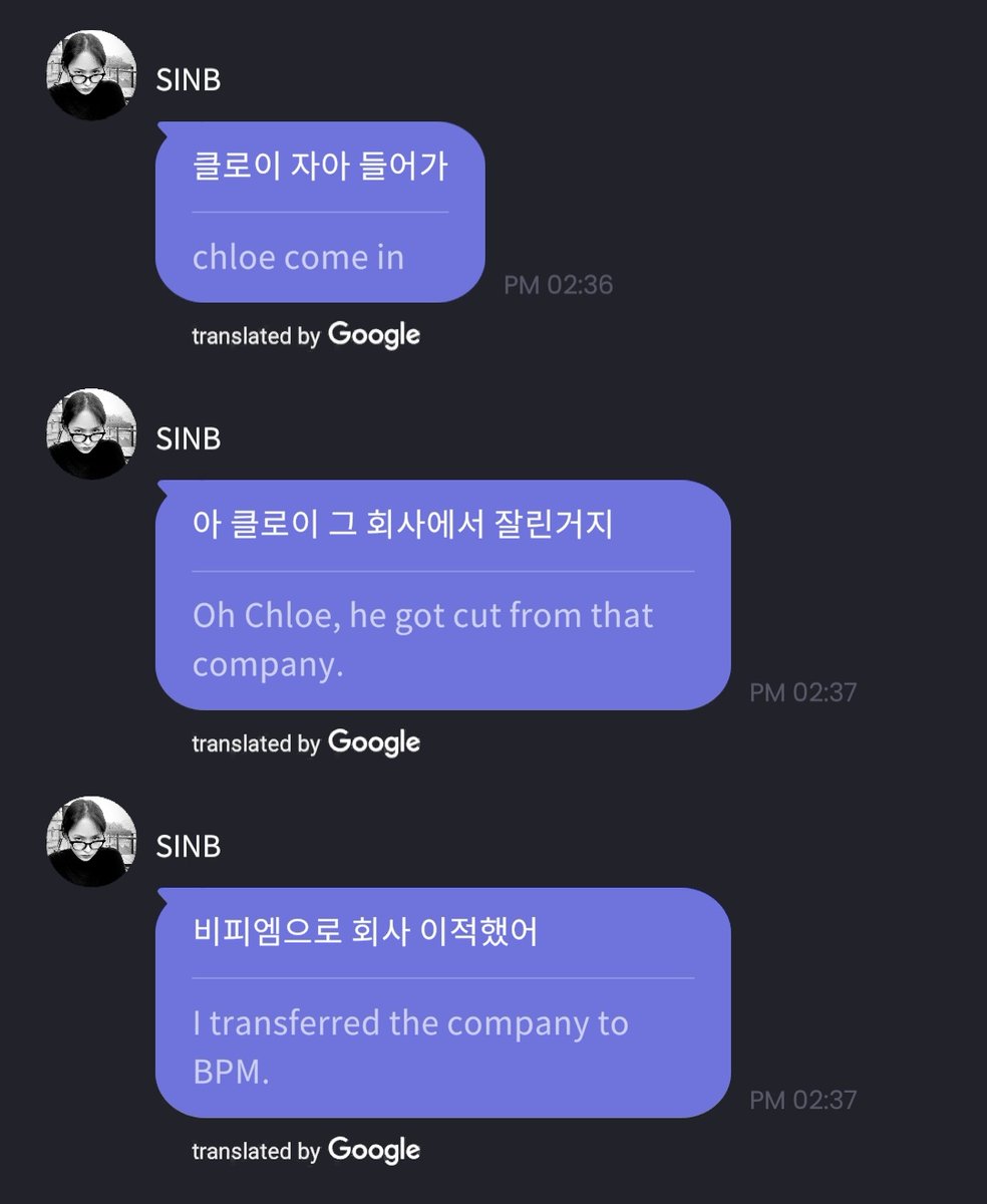 _mademydayz's tweet photo. SinB: Ah, Chloe got fired from that company. She moved to BPM.

LMAOOOO https://t.co/2WEtg7HJs4