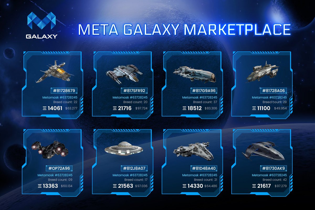 Metagalaxytron's tweet photo. 🧨🧨🧨 ARE YOU READY TO EXPLORE META-GALAXY MARKETPLACE?

🪐 At the Marketplace you can conduct transactions or exchange NFT items (unlimited income), fuel, minerals with other MEGAer in the market.
#metaverse #MetaGalaxy #NFTmarket https://t.co/ov5g8af10k