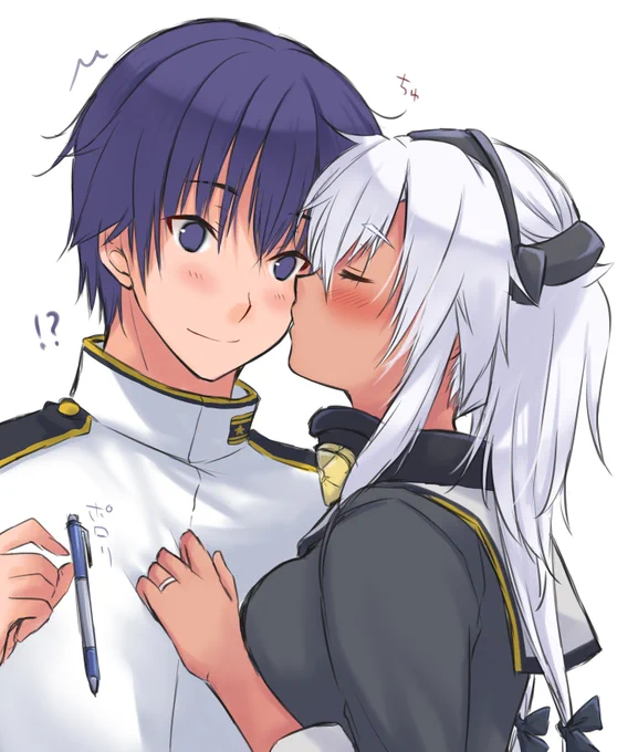 武蔵しゃんの不意打ちほっぺちゅう 