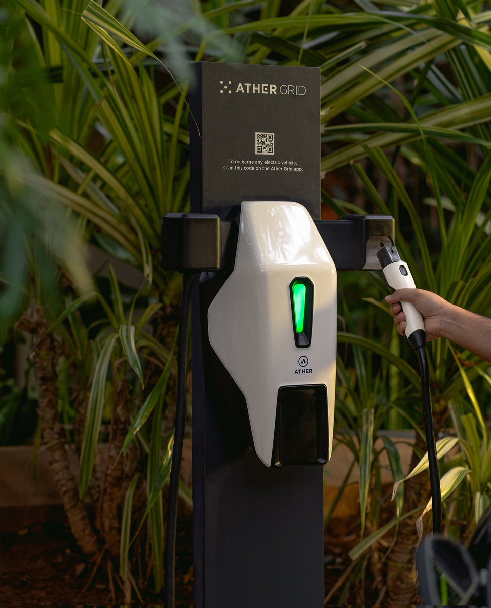 We woke up today feeling extra generous so free charging on all Ather Grids extended till 30th June, 2022!! 🥳⚡