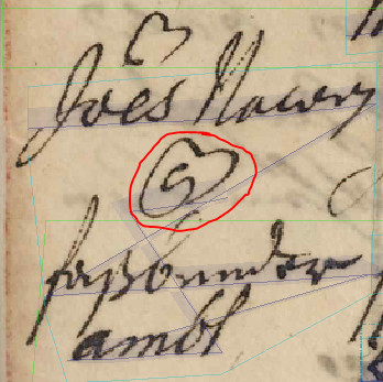 Followerpower: Wir befinden uns im Jahr 1738 in Neuss. Was bedeutet und wofür steht das "@-Zeichen" zwischen Joes Nawen und faßbender ambt?
Einfach nur "et" oder steckt etwas anderes dahinter?