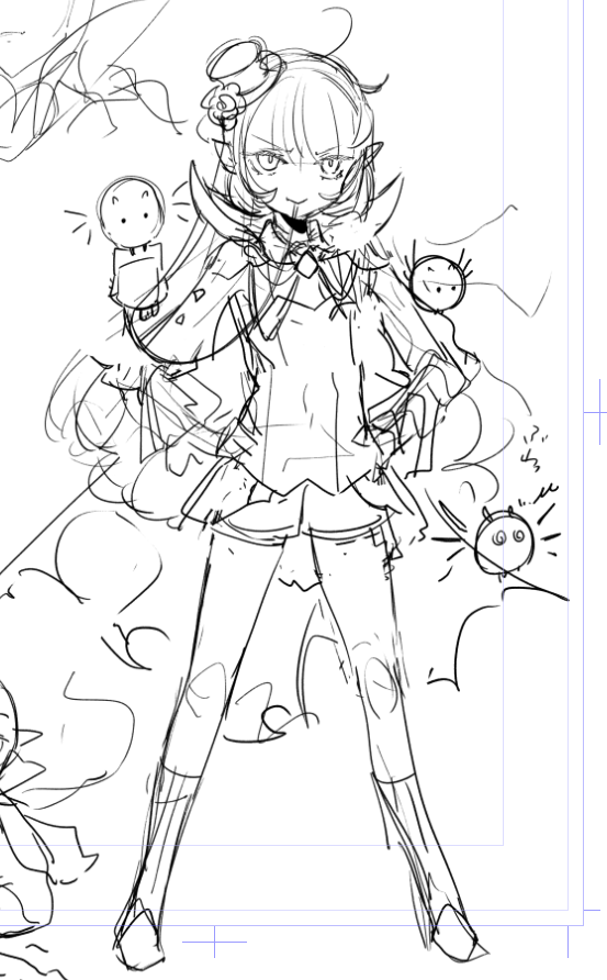 以前アナログで一回らくがきしたような顔の良い吸血鬼少年をずっと描きたい描きたいと思ってて全然描けてない
見直したら8月頭のラフだった 