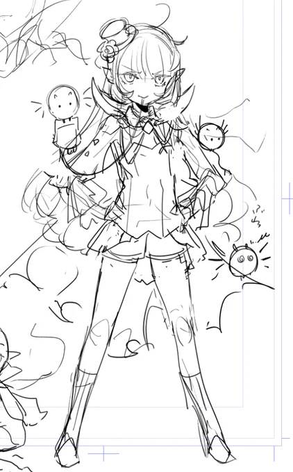 以前アナログで一回らくがきしたような顔の良い吸血鬼少年をずっと描きたい描きたいと思ってて全然描けてない
見直したら8月頭のラフだった 