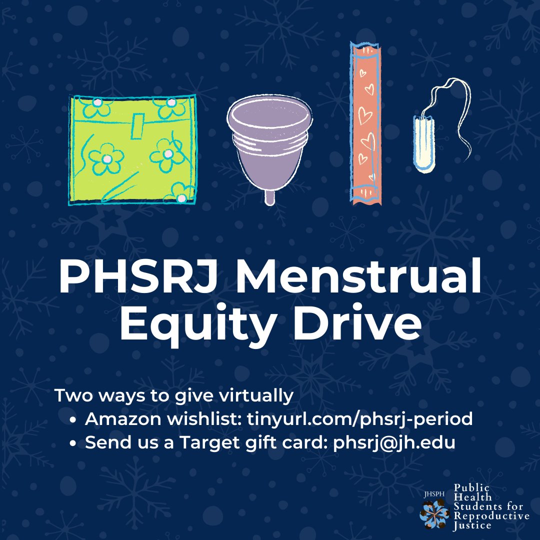 PHSRJ_JH's tweet photo. You just got your period, but you have $10 for the week. Groceries or tampons? For 17 million people in the U.S., it's not hypothetical.

Take action against period poverty in Baltimore by supporting our menstrual equity drive: https://t.co/O1q2fDDY3l https://t.co/QyKXvJ50hG