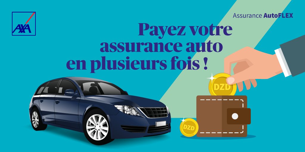 AXA_Algerie's tweet photo. Nouveauté ‼ 🚗
Avec AXA optimisez votre budget.💰
Vous pouvez désormais payer votre assurance automobile tous risques mensuellement en toute simplicité. 📆 https://t.co/ePAehMg3lC