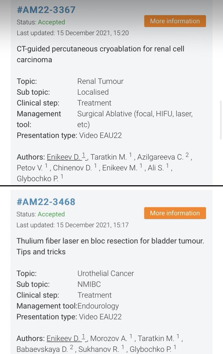 marktaratkin's tweet photo. #EAU22 accepted abstracts !
From laser surgery and oncology to COVID-19 and male fertility 🔬 
Our team headed by Prof. @Dmitry_Enikeev has shown its best 🦾 
 @k_azilgareeva @A_Shpikina @AndreyOMorozov @vs_petov @DiBabaevskaya @SechenovUni @Uroweb @EAU_YAUroTech https://t.co/4p1pVLtm0N