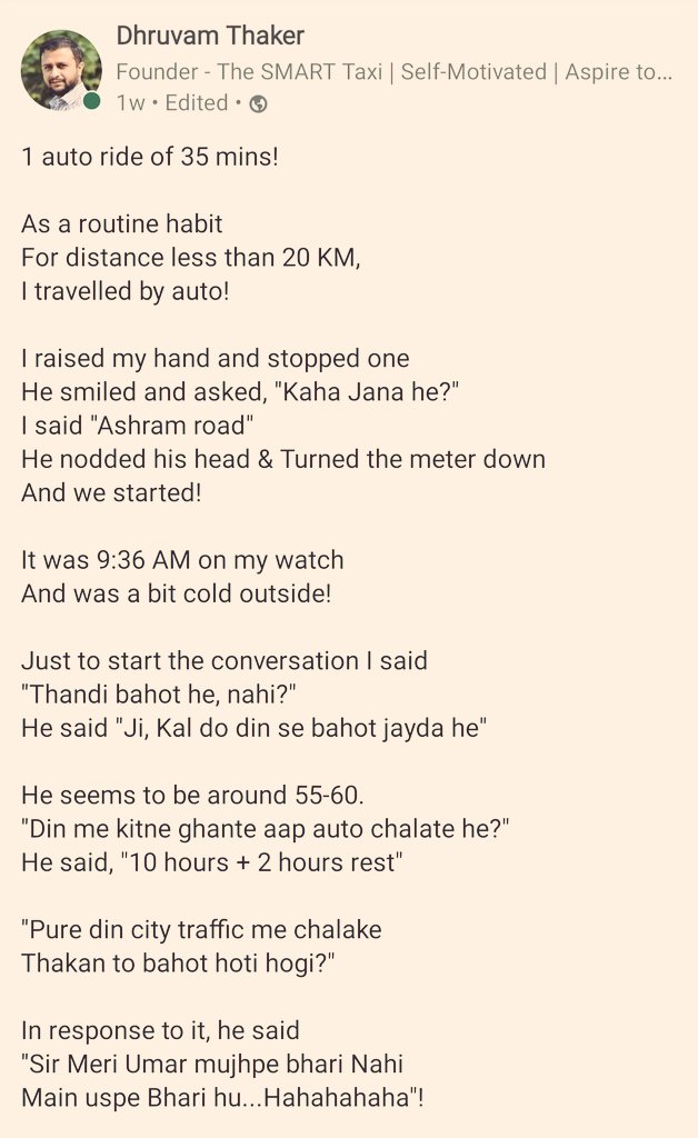 DhruvamThaker's tweet photo. Never let the #age change you , #change the way you age! 

A small real life incident 🙂👇 https://t.co/UkWjrVQ82M