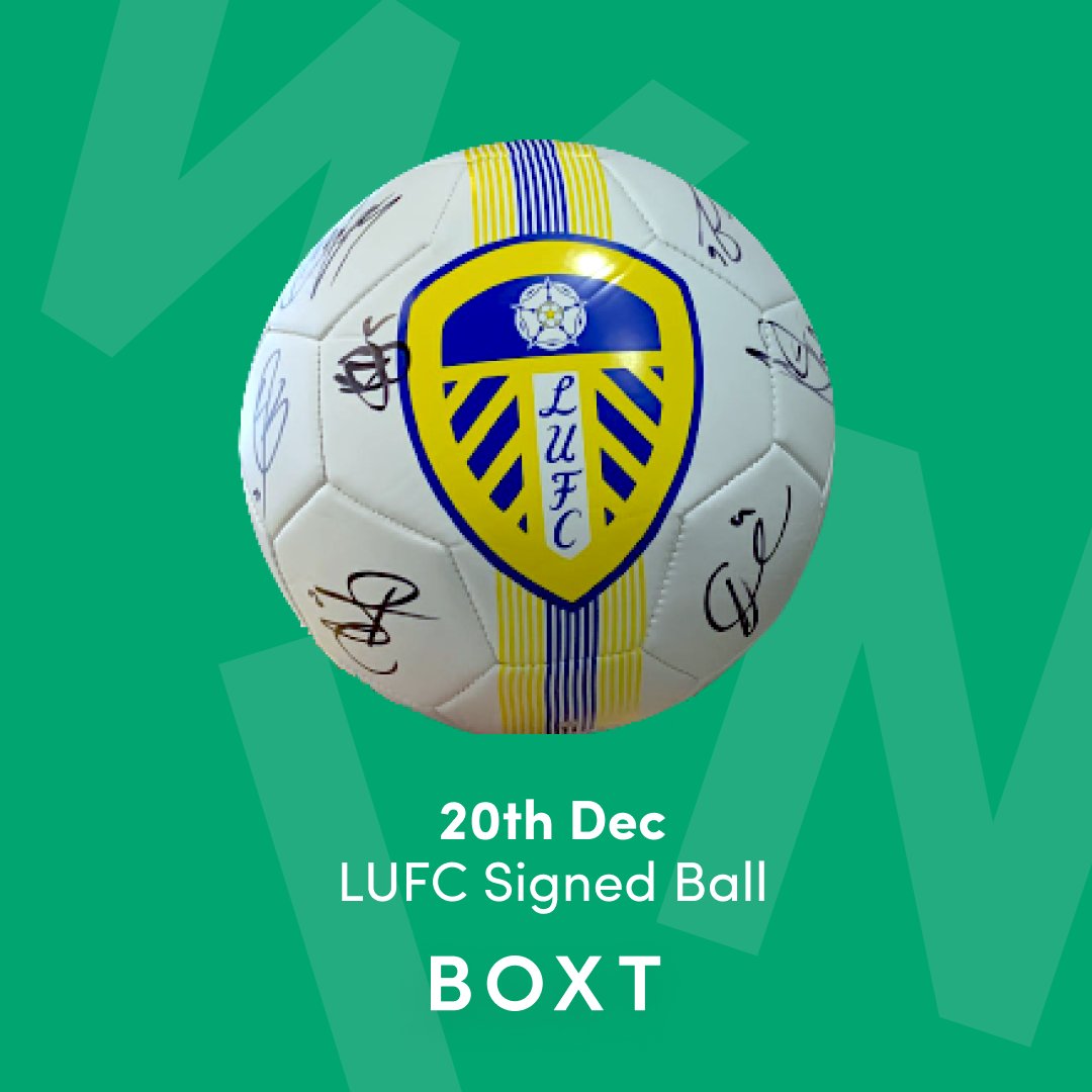 weareboxt's tweet photo. 🎄 BOXT ADVENT CALENDAR 2021 - 20TH DECEMBER⁠ 🎄

We're giving away a signed Leeds United football - courtesy of our friends at @LUFC ⚽

To Enter:
◾ Follow @weareboxt 
◾ Tag a friend 
◾ Retweet this post
⁠
Prize Draw ends at 8pm.⁠

https://t.co/I4eegwXjIh https://t.co/eGEauYJnb7