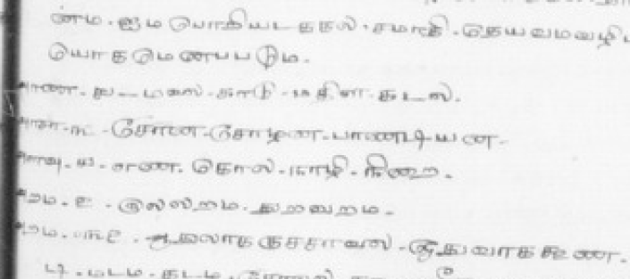 JLC1956's tweet photo. @bharathanrd @virtualvinodh @oligoglot @_agnel @longhandnotes I initially started enquiry because I had noticed a difference between reading in the 1824 first Printed edition of #சதுரகராதி, which is "#மதில், & reading in the 1732 #Manuscript of the same where one sees #மதிள்
I then checked #speechBased #Proença1679.
https://t.co/liZC3dSKr4 https://t.co/D0Ao69Iv2T
