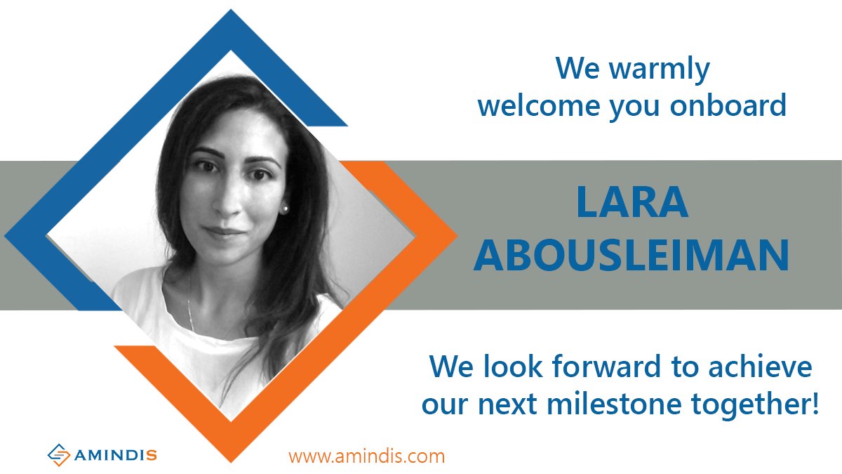 AMINDIS is excited to announce that the Marketing department is growing. Lara Abousleiman has joined us as Senior Marketing Manager to help us implementing marketing strategies and generate new leads.